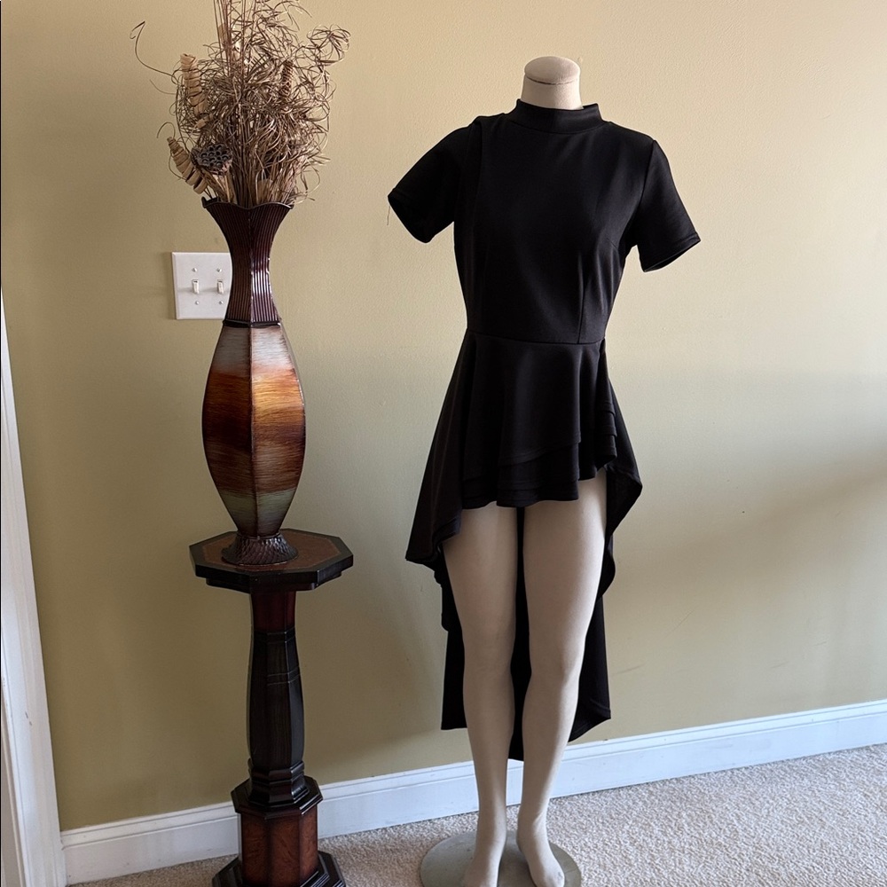 Elegant Black High-Low Top